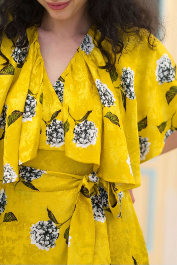 Rochie maxi din viscoza cu imprimeu floral - Atelier Muna