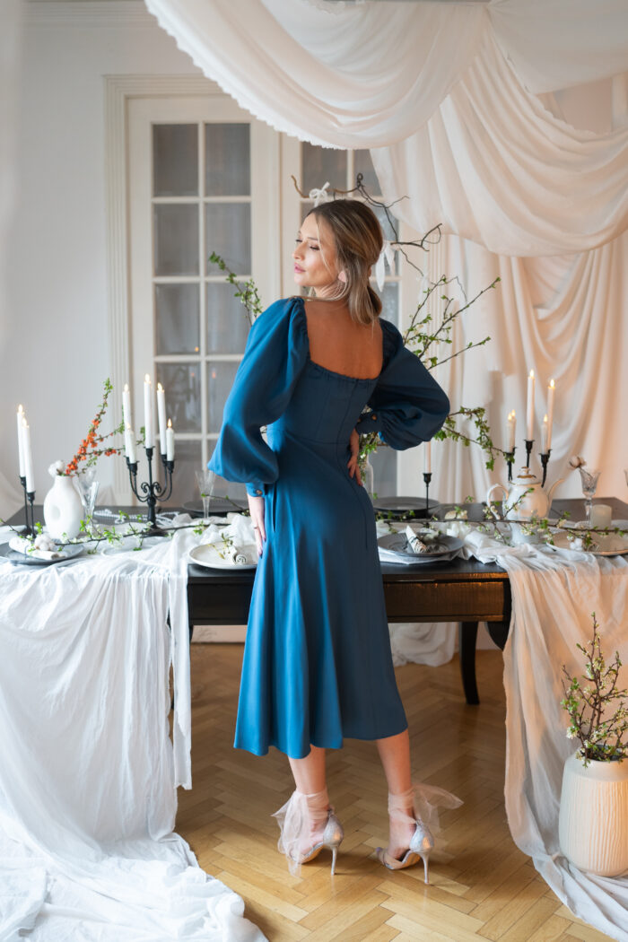 Rochie albastru teal
